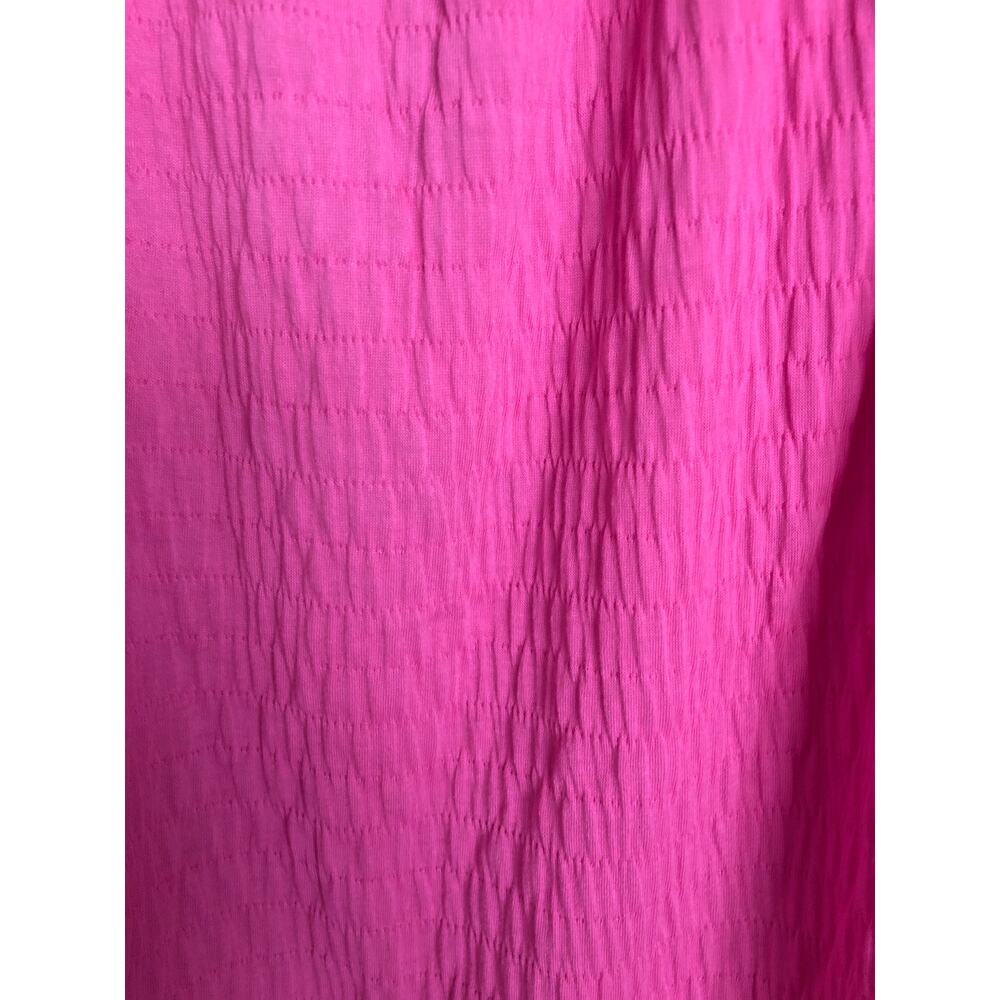 Tommy Hilfiger Textured Top 3/4 Puff Sleeve Pink Women's 3XL NEW - Picture 4 of 7